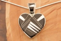 Calvin Begay Sterling Silver Heart Pendant